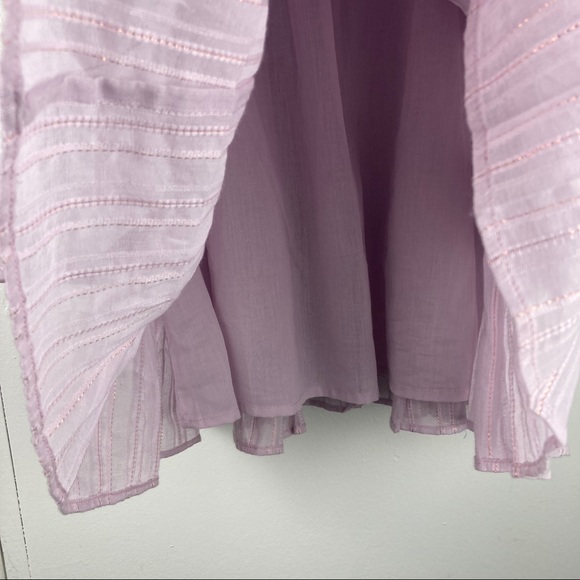 NWT House of Harlow 1960 dress Midi Women Size M Short Sleeve Ruffles Lavender - Picture 12 of 12